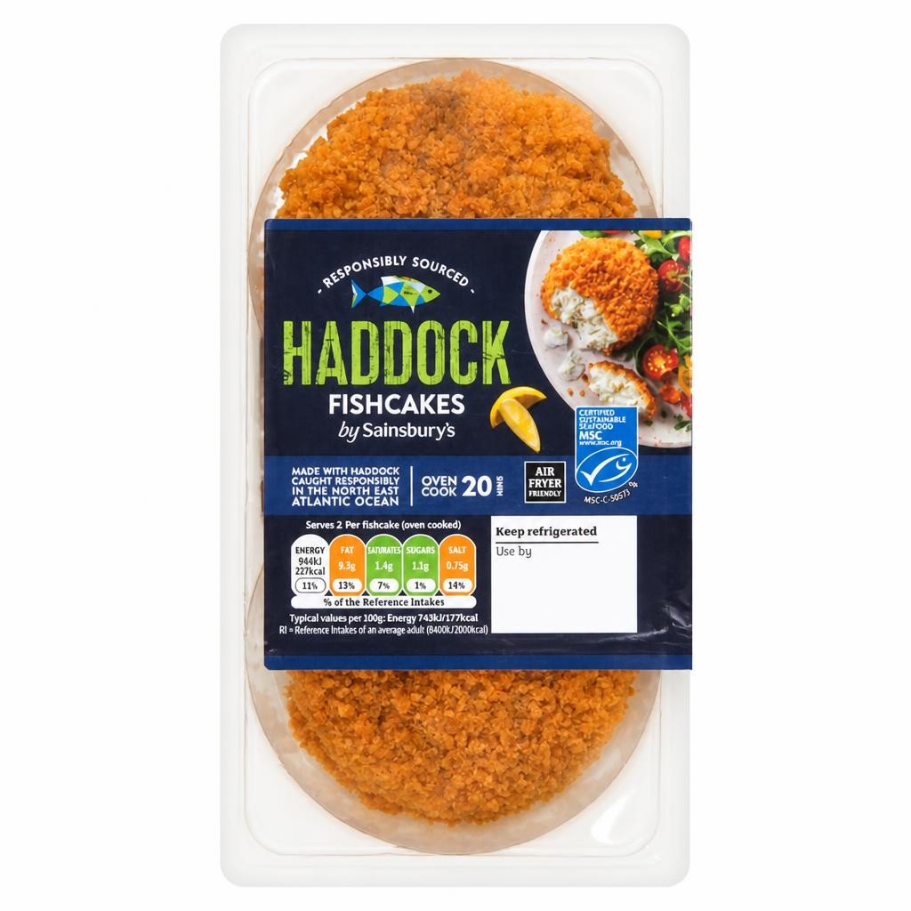 Sainsbury's MSC Haddock Fishcakes x2 270g