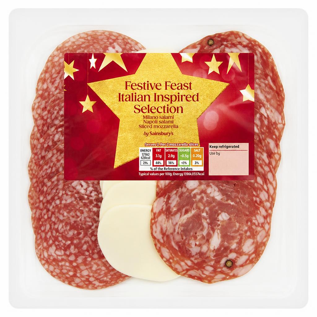 Sainsbury's Selection Salami & Mozzarella Slices x18 100g