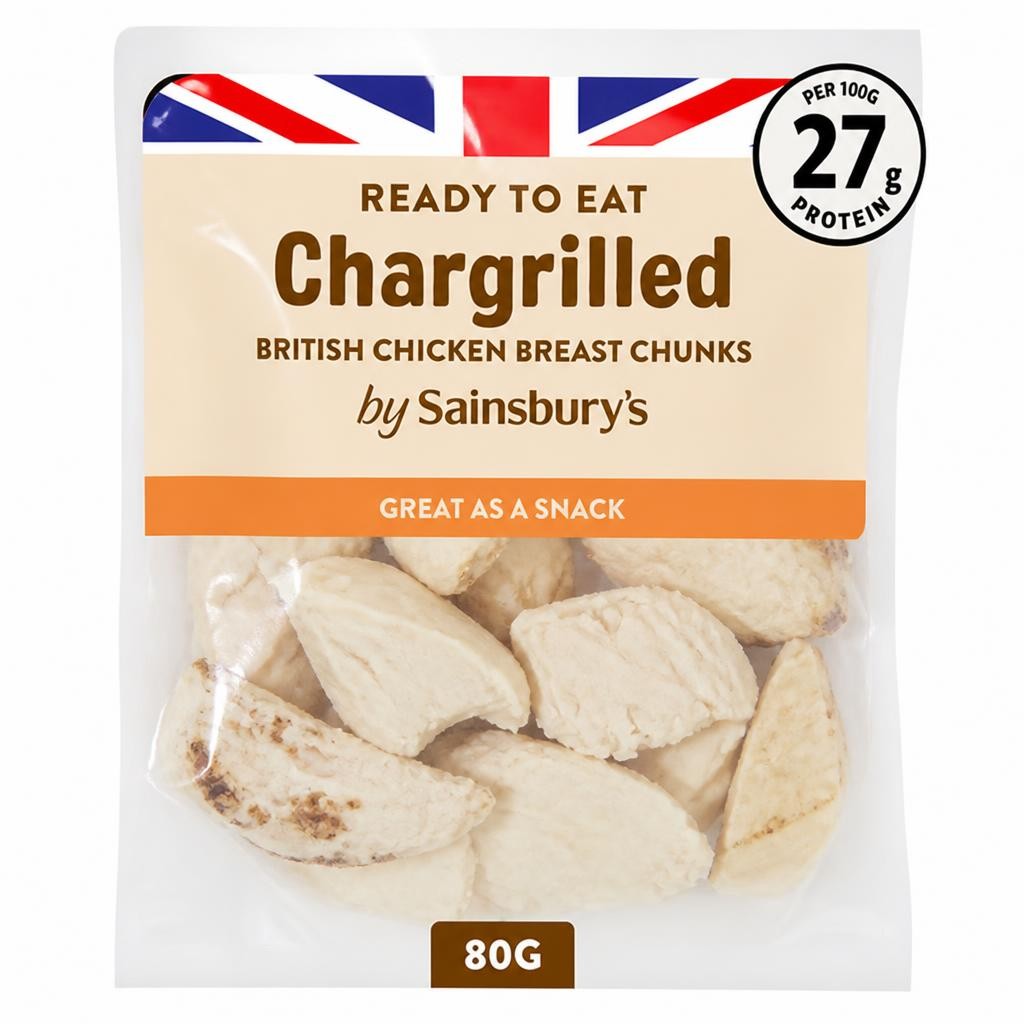 Sainsbury's Chargrilled Chicken Breast Chunks 80g