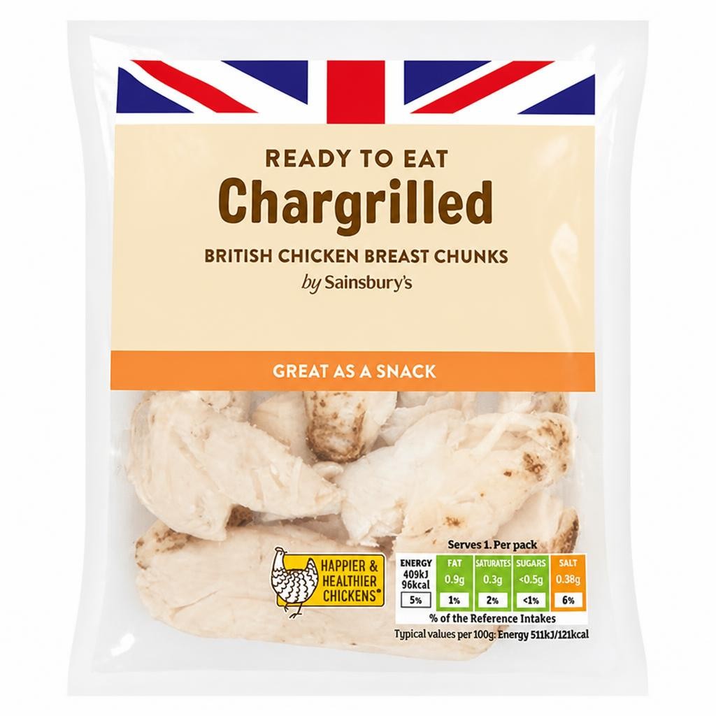 Sainsbury's Chargrilled Chicken Breast Chunks 80g