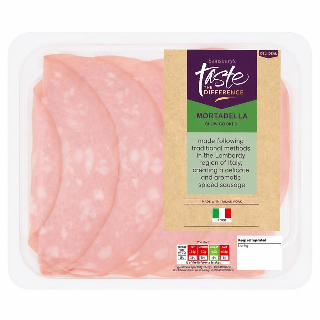 Sainsbury's Mortadella Slow Cooked, Taste the Difference 130g