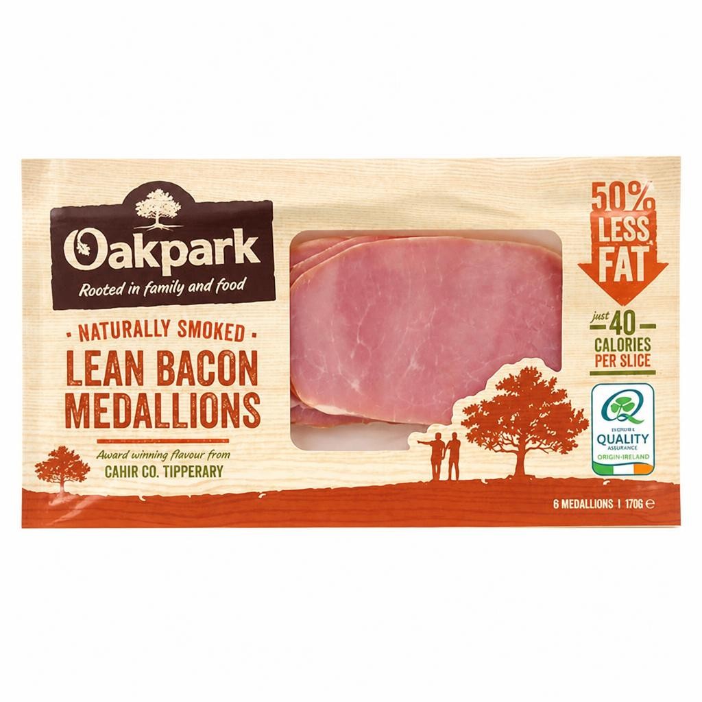 Oakpark Smoked Lean Bacon Medallions x6 170g