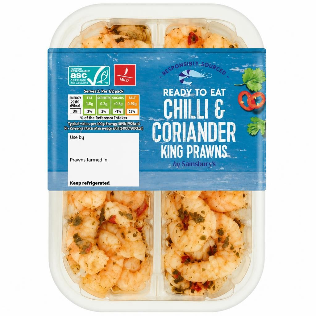 Sainsbury's Chilli & Coriander King Prawns ASC 150g