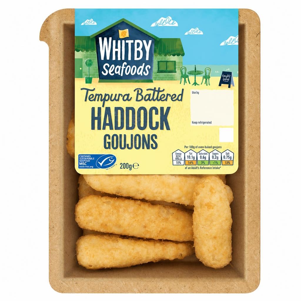 Whitby Seafoods Tempura Battered Haddock Goujons 200g