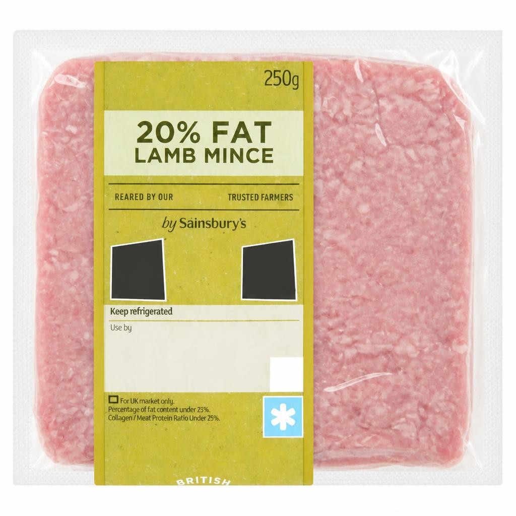 Sainsbury's British or New Zealand 20% Fat Lamb Mince 250g