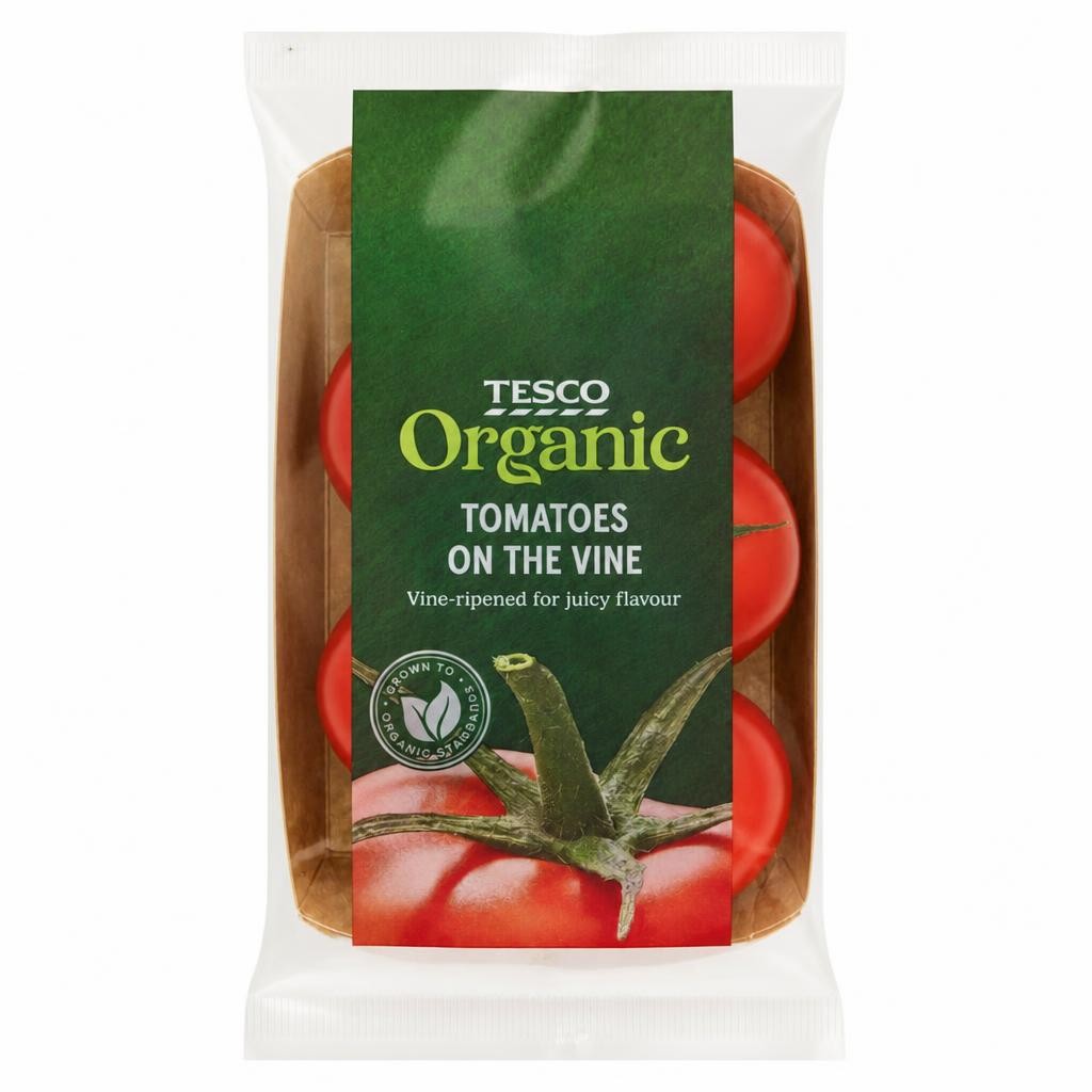 Tesco Organic Tomatoes On The Vine 400g