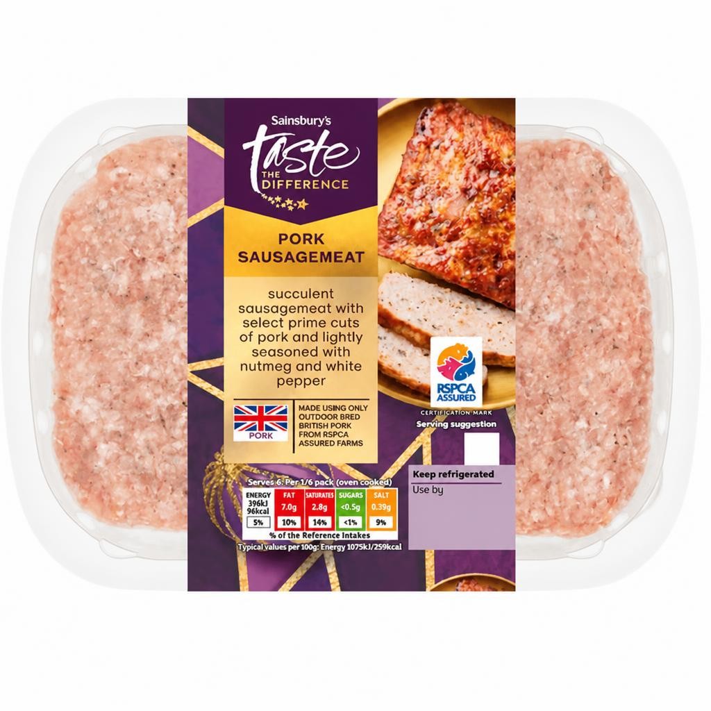 Sainsbury's Pork Sausagemeat, Taste the Difference 330g