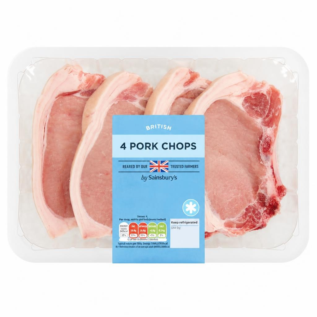 Sainsbury's British Pork Chops x4 700g