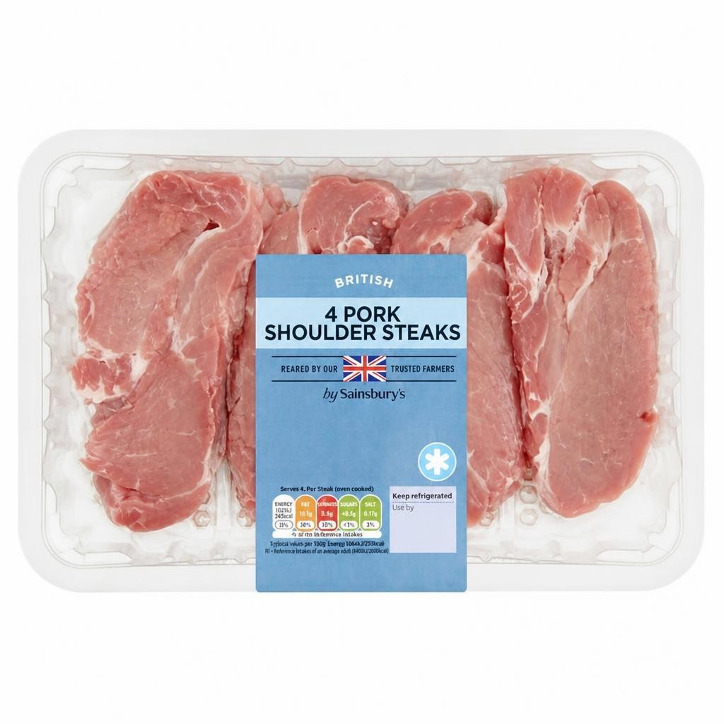 Sainsbury's British Pork Shoulder Steaks x4 600g