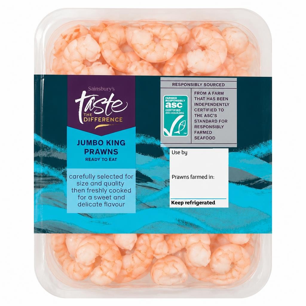 Sainsbury's Large King Prawns ASC, Taste the Difference 300g