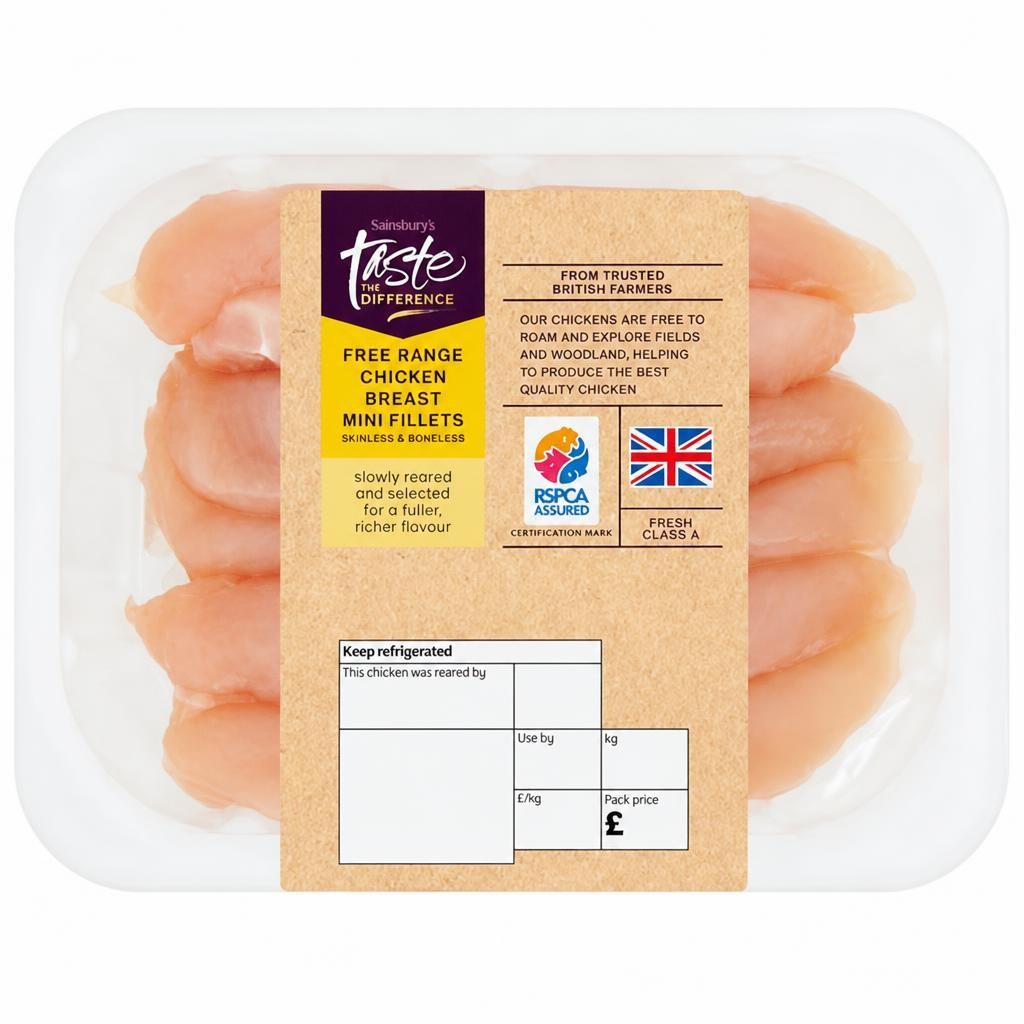 Sainsbury's (Approx. 240g) British Free Range Chicken Breast Mini Fillets, Taste the Difference