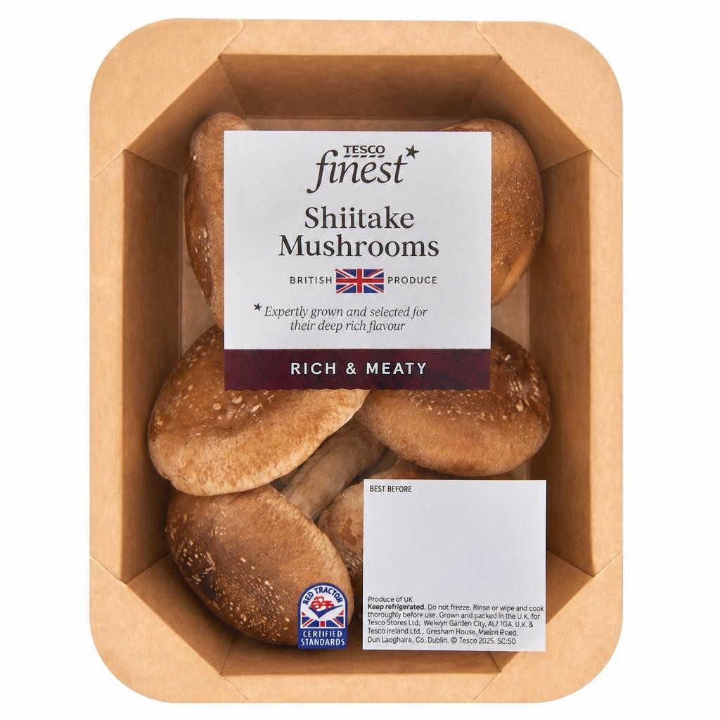 Tesco Finest Shiitake Mushrooms 125G