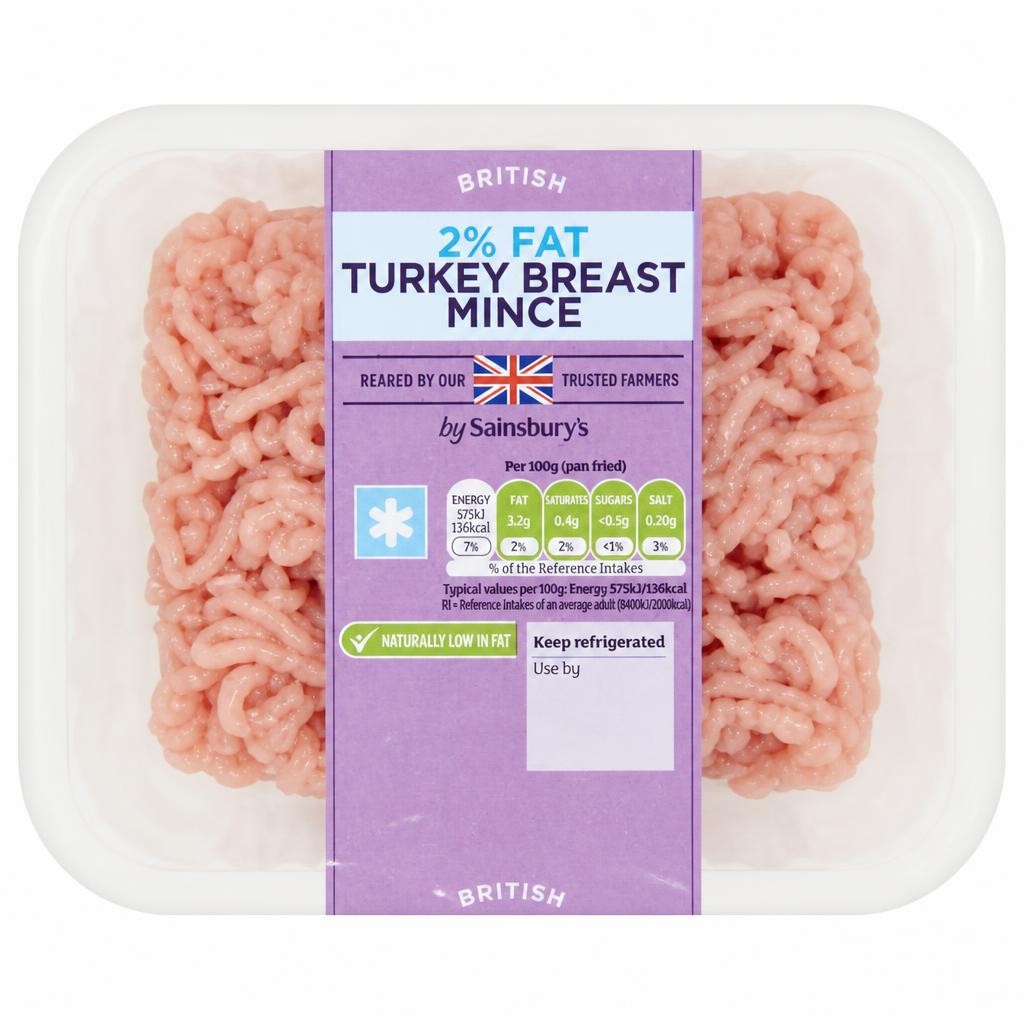 Sainsbury's British 2% Fat Turkey Breast Mince 250g