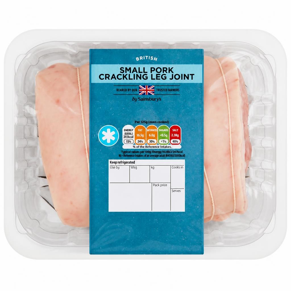 Sainsbury's (Approx. 800G) British Small Pork Crackling Leg Joint