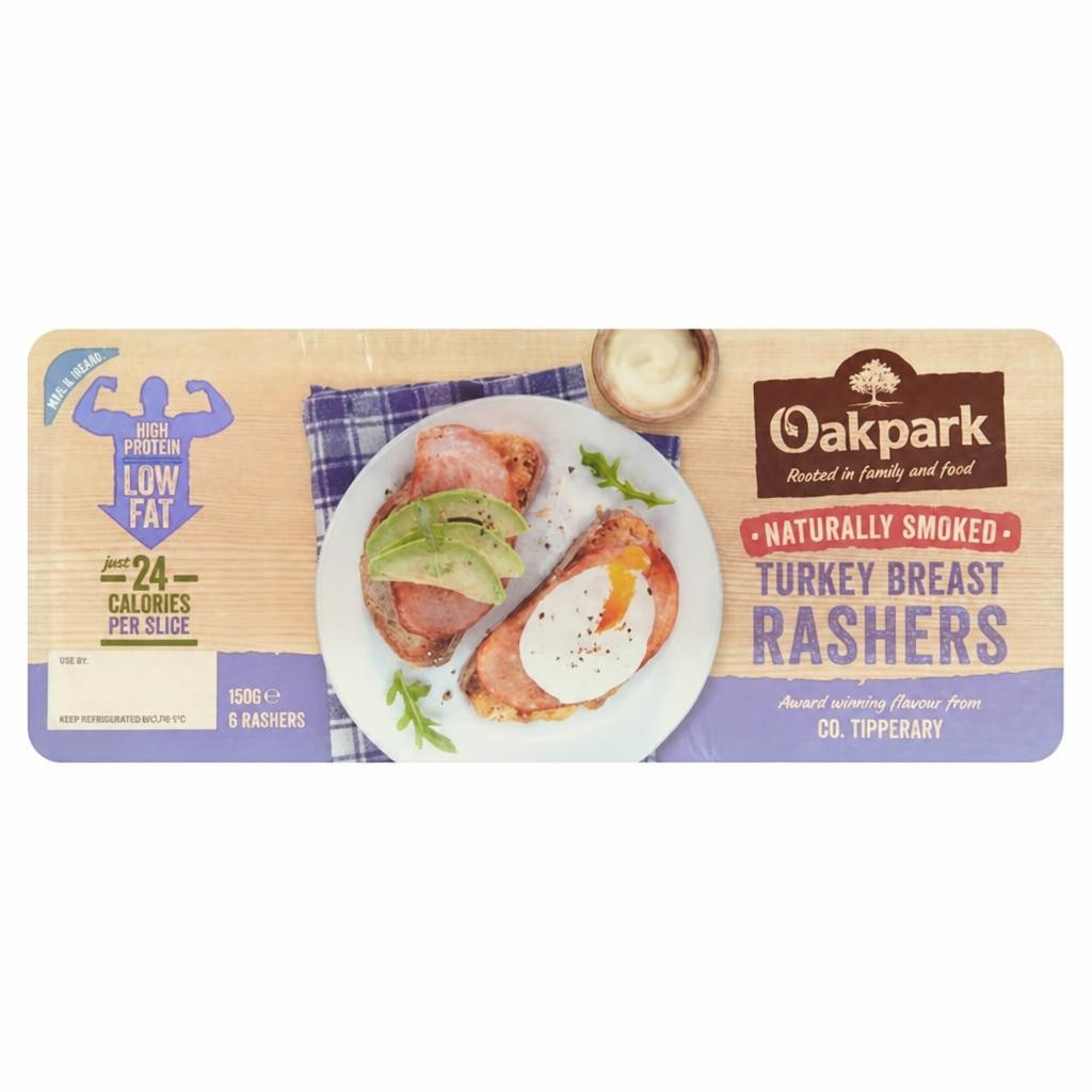 Oakpark Naturally Smoked Turkey Breast Rashers x6 150g