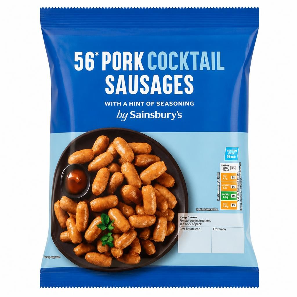 Sainsbury's Pork Cocktail Sausages x56 672g