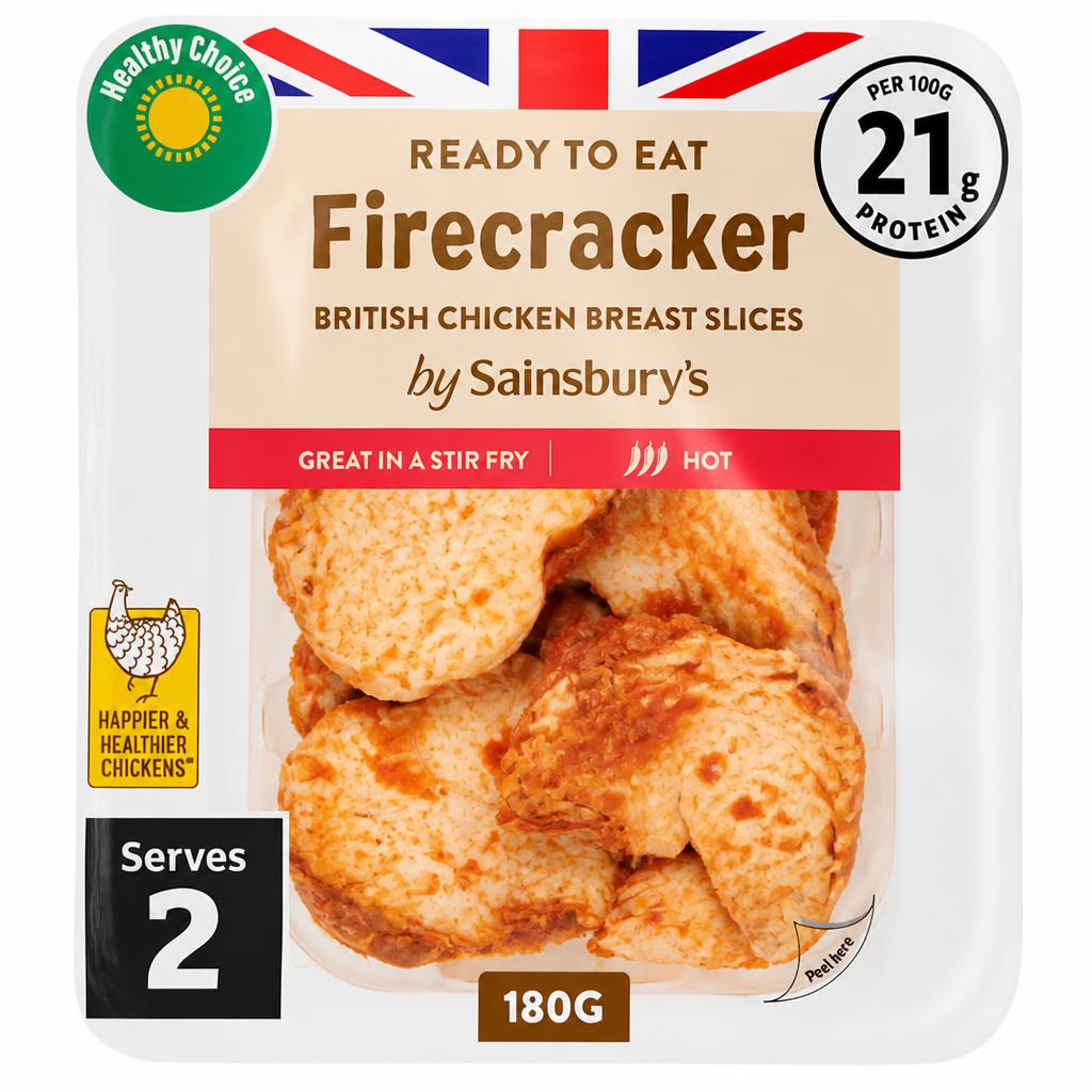 Sainsbury's Firecracker British Chicken Breast Slices 180g