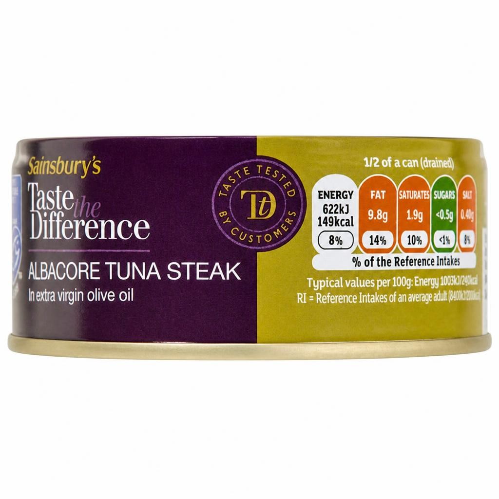Sainsbury's Albacore Tuna Steak In Extra Virgin Olive Oil, Taste the Difference 160g