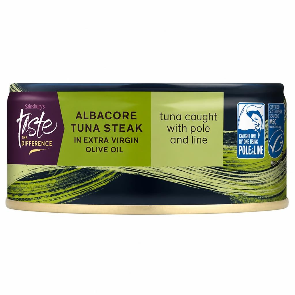 Sainsbury's Albacore Tuna Steak In Extra Virgin Olive Oil, Taste the Difference 160g
