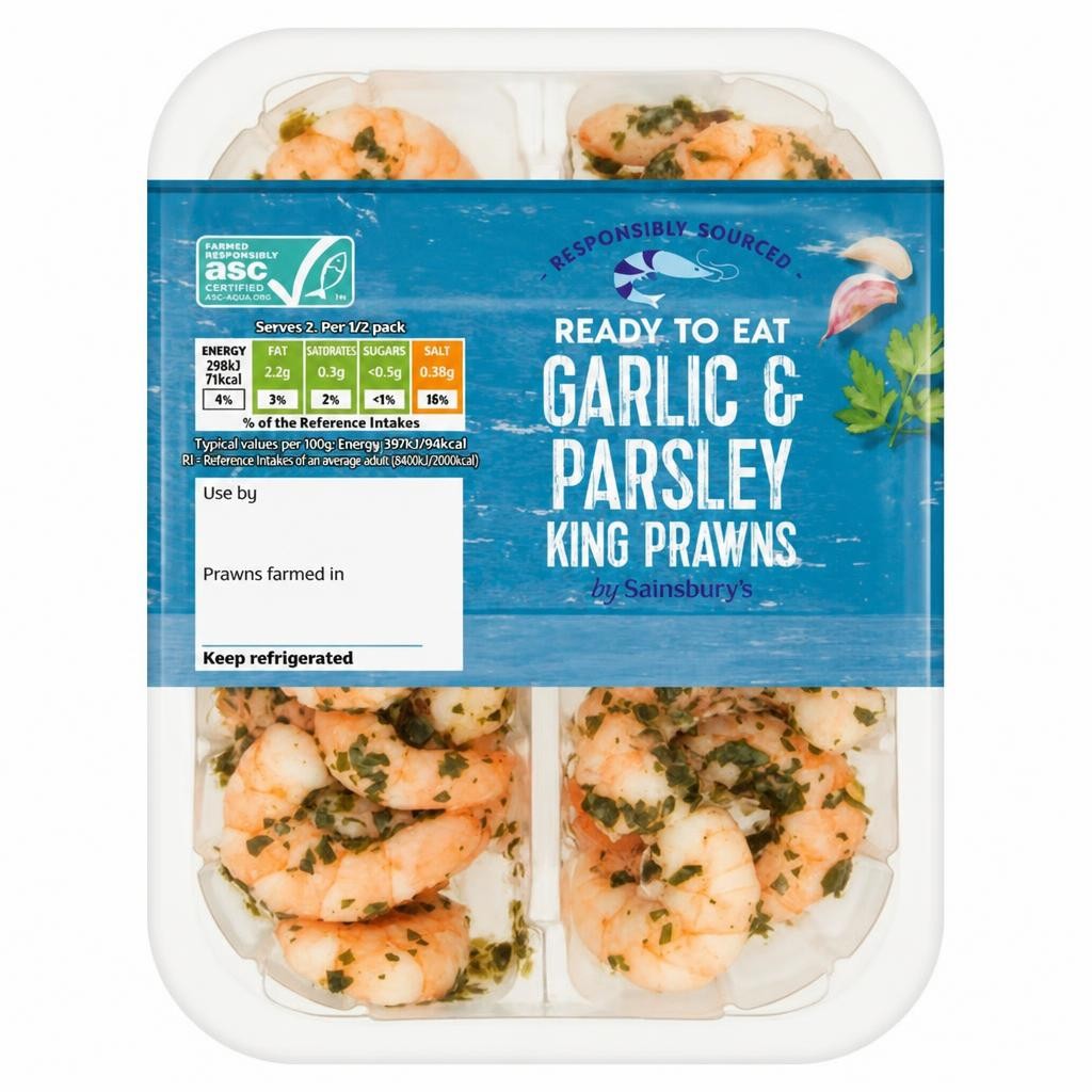 Sainsbury's King Prawns ASC in Garlic & Parsley ASC 150g