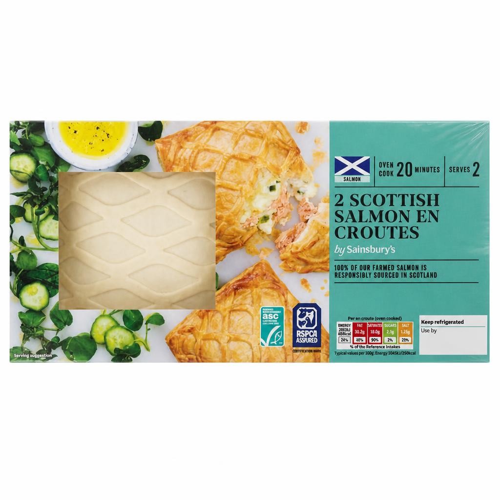 Sainsbury's Ready to Cook Scottish Salmon en Croûte x2 380g