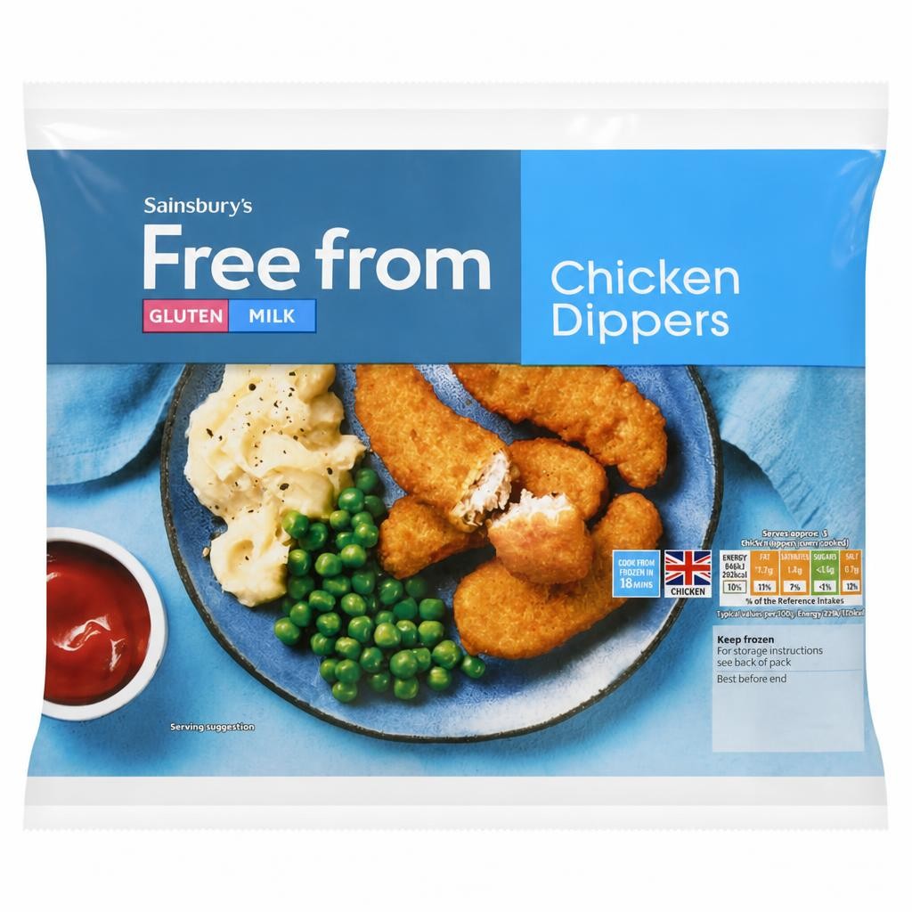 Sainsbury's Free From Chicken Dippers 400g