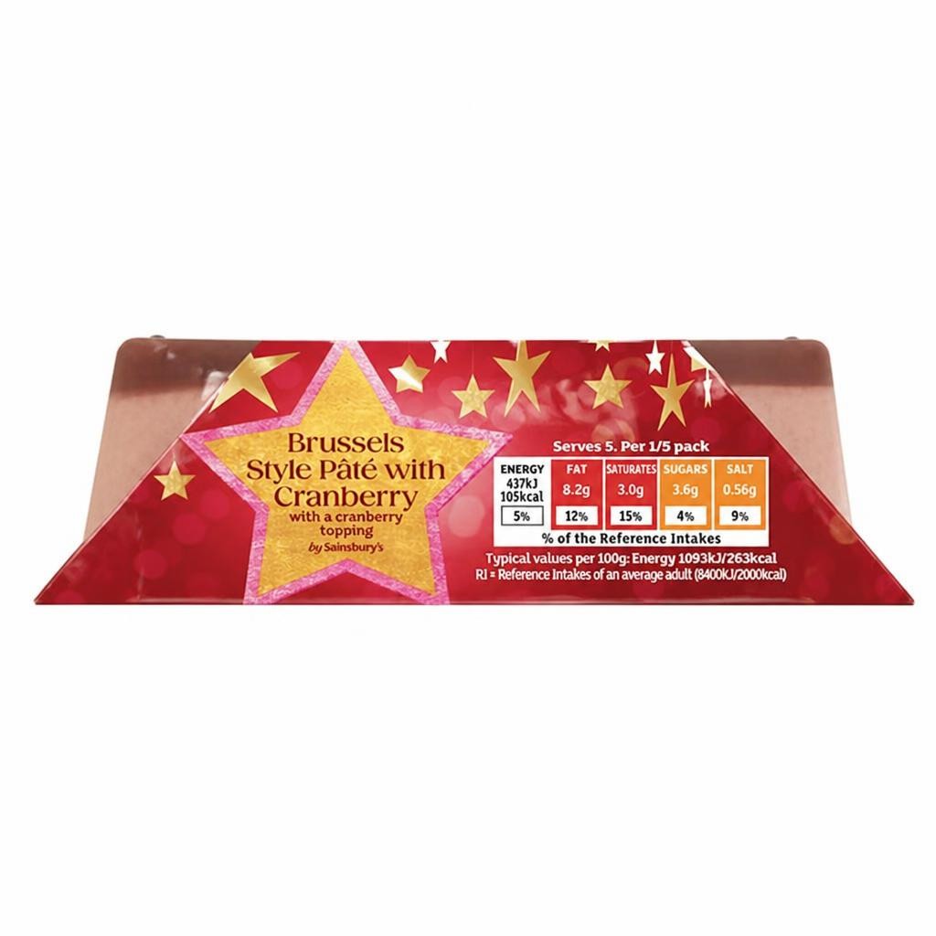 Sainsbury's Brussels Style Pate with Cranberry 200g