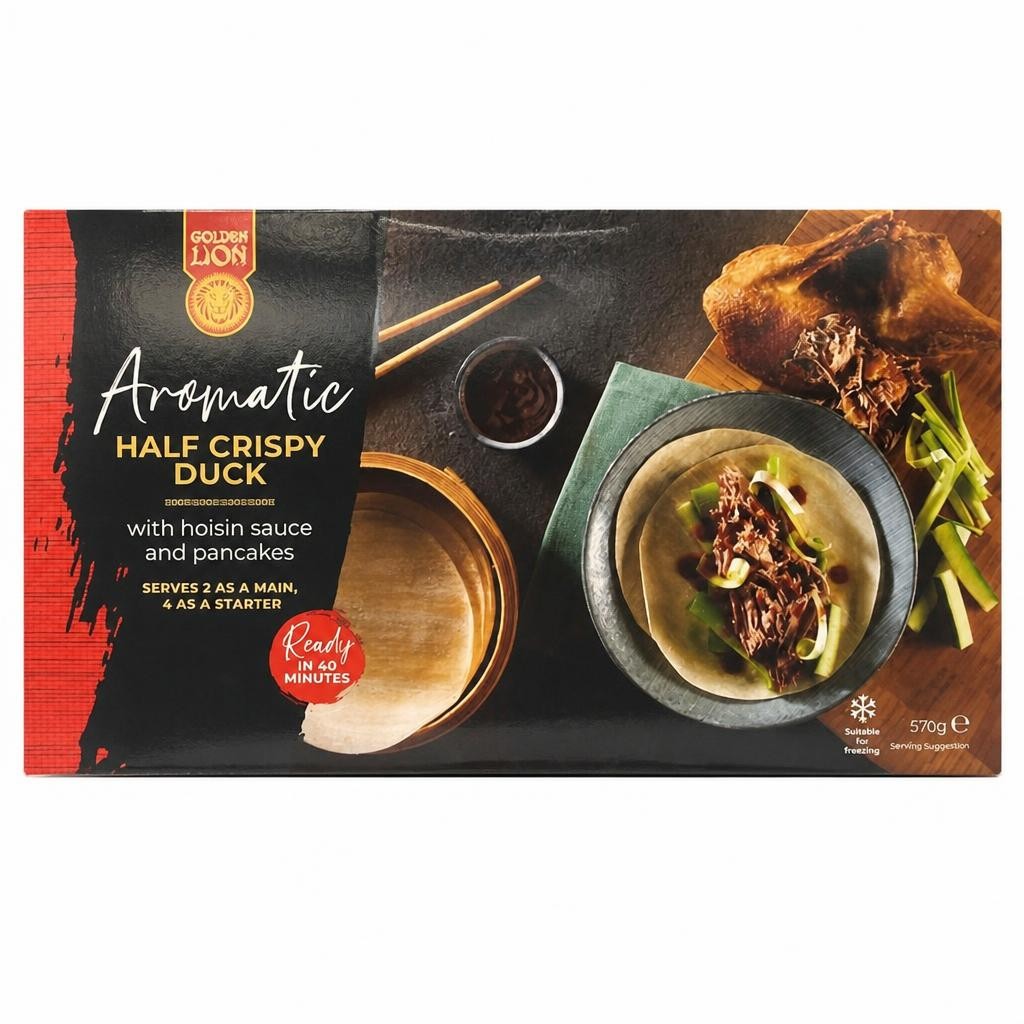 Golden Lion Aromatic Half Crispy Duck with Hoisin Sauce & Pancakes 570g