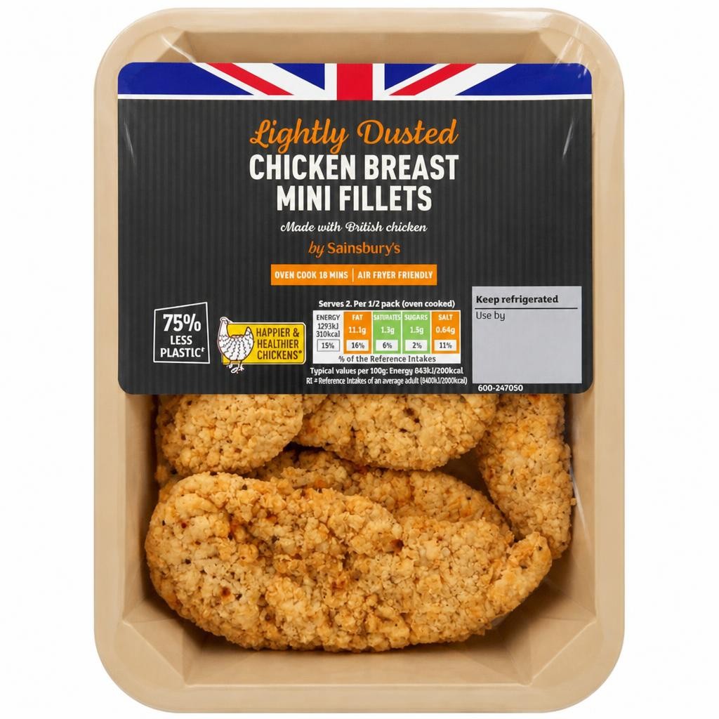 Sainsbury's Lightly Dusted Chicken Mini Fillets 305g