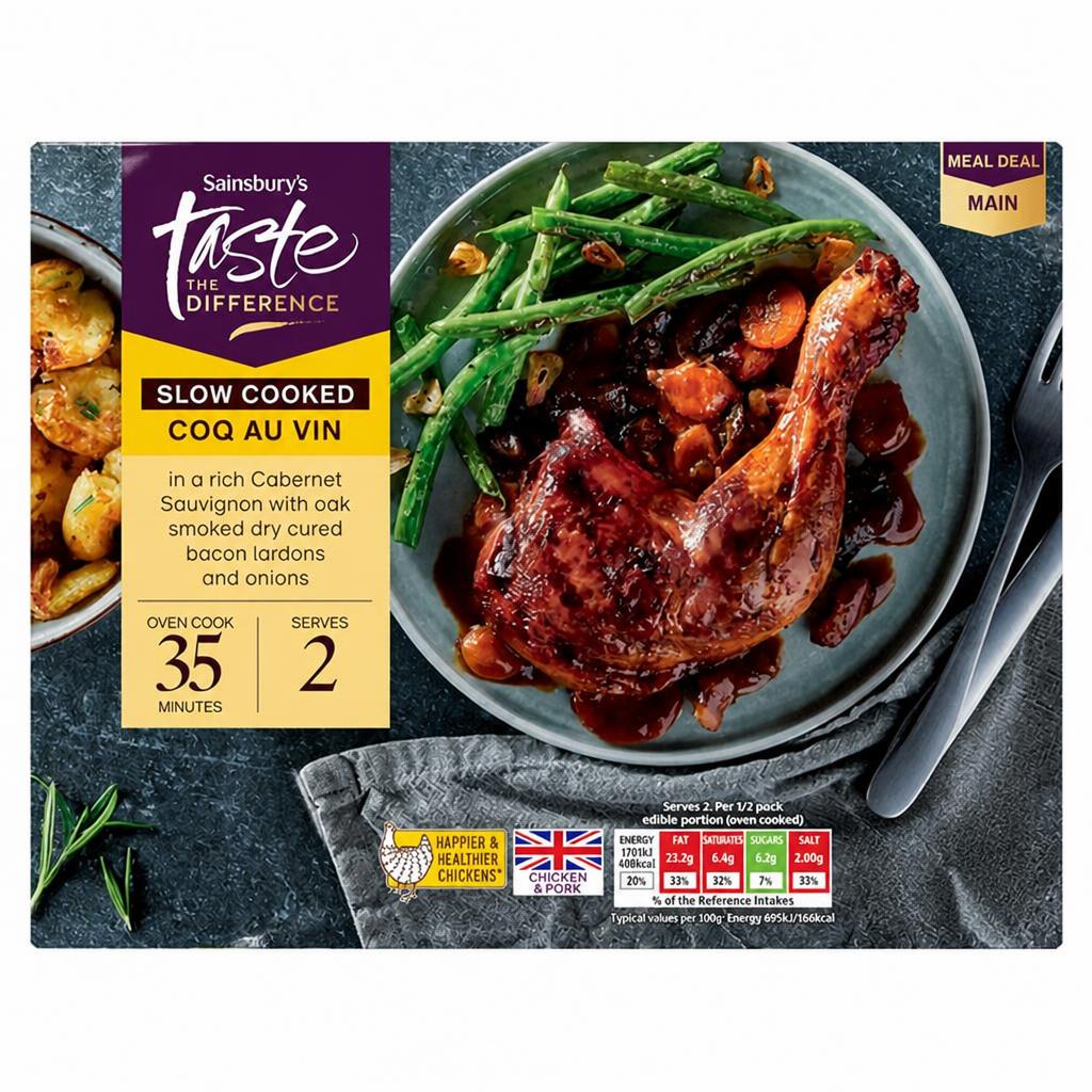 Sainsbury's Slow Cooked Coq Au Vin, Taste the Difference 660g