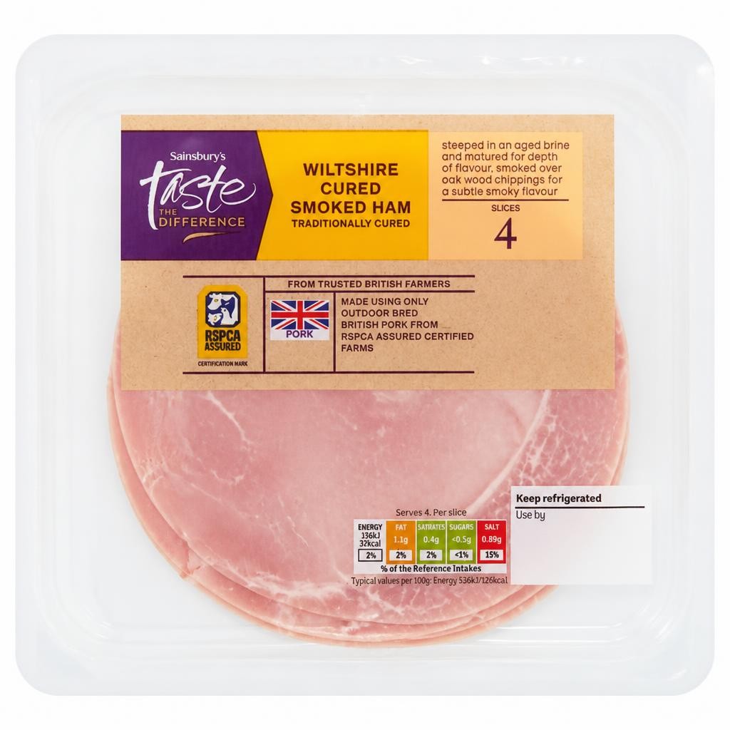 Sainsbury's 120g Wiltshire Cured Smoked Ham, Taste the Difference