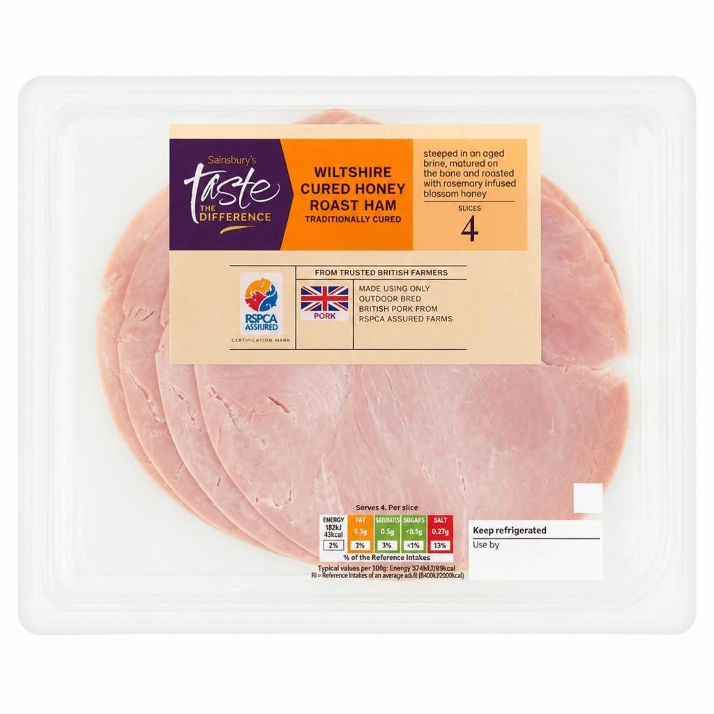 Sainsbury's 120g Wiltshire Cured Smoked Ham, Taste the Difference