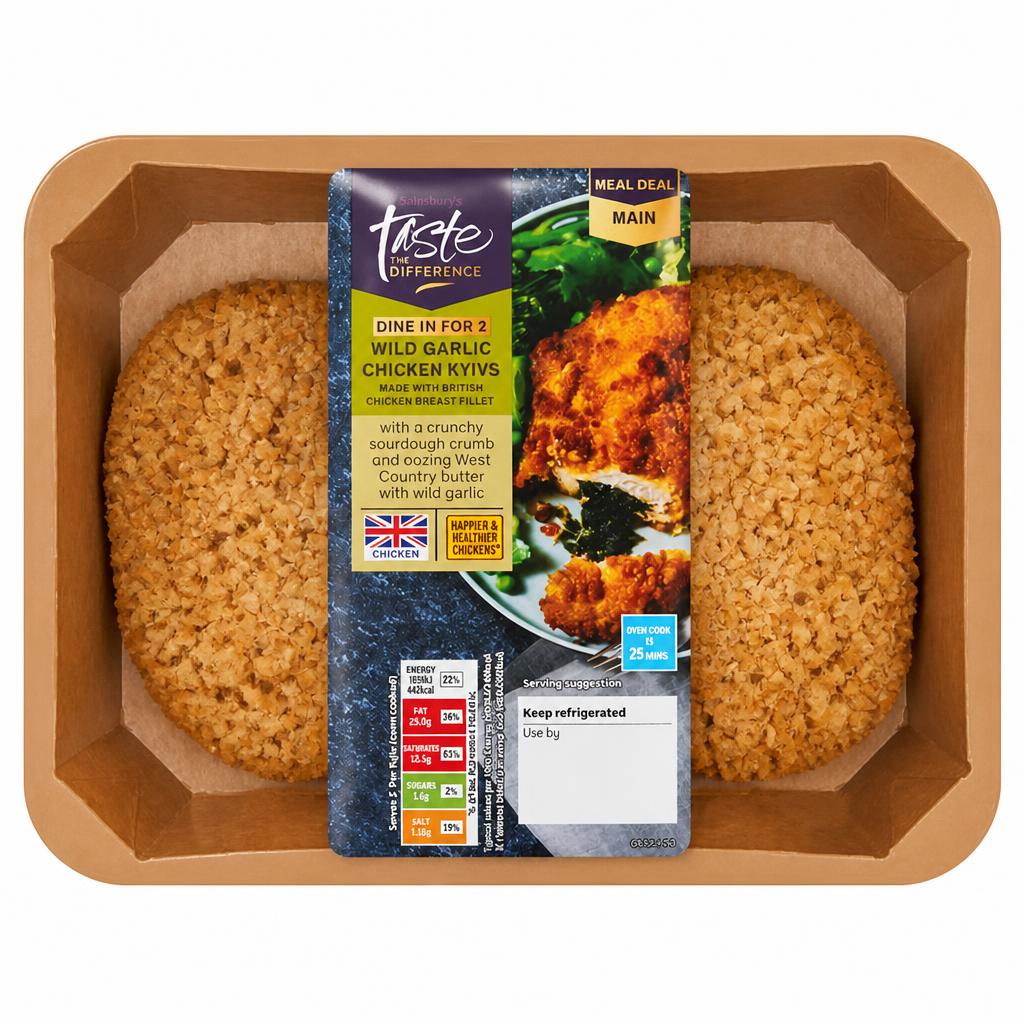 Sainsbury's Wild Garlic Kyiv, Taste the Difference x2 385g
