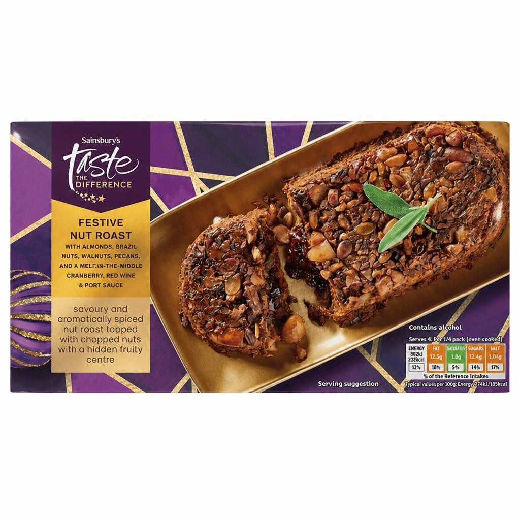 Sainsbury's Festive Nut Roast, Taste the Difference 500g
