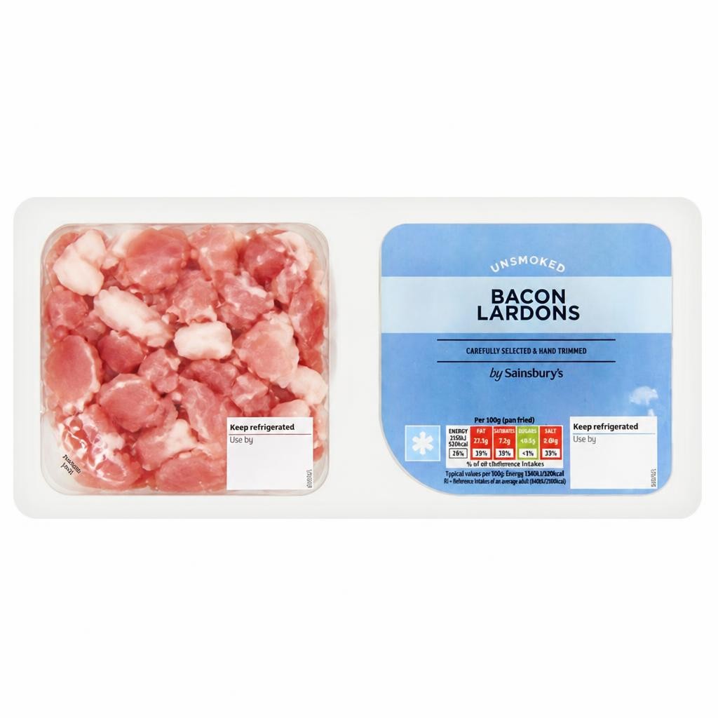 Sainsbury's Unsmoked Bacon Lardons 2x125g