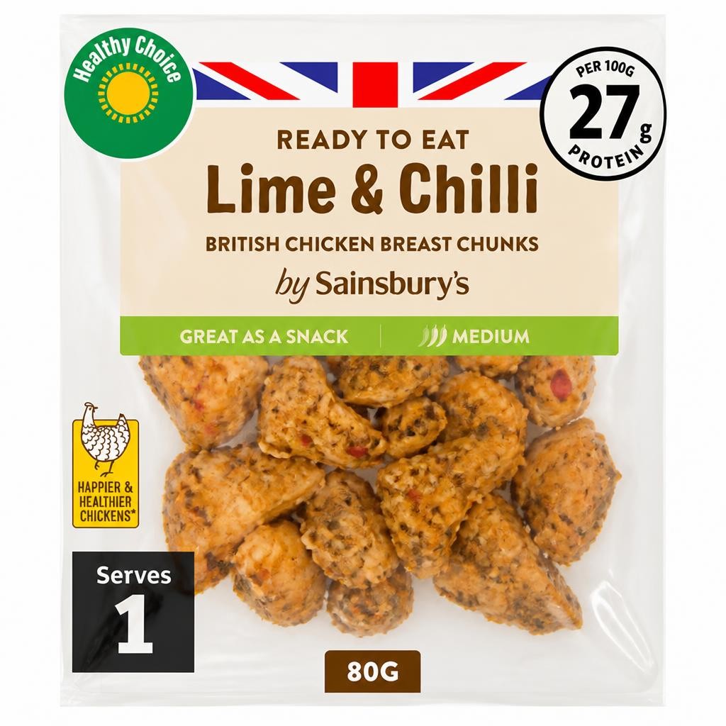 Sainsbury's Lime & Chilli Chicken Breast Chunks 80g