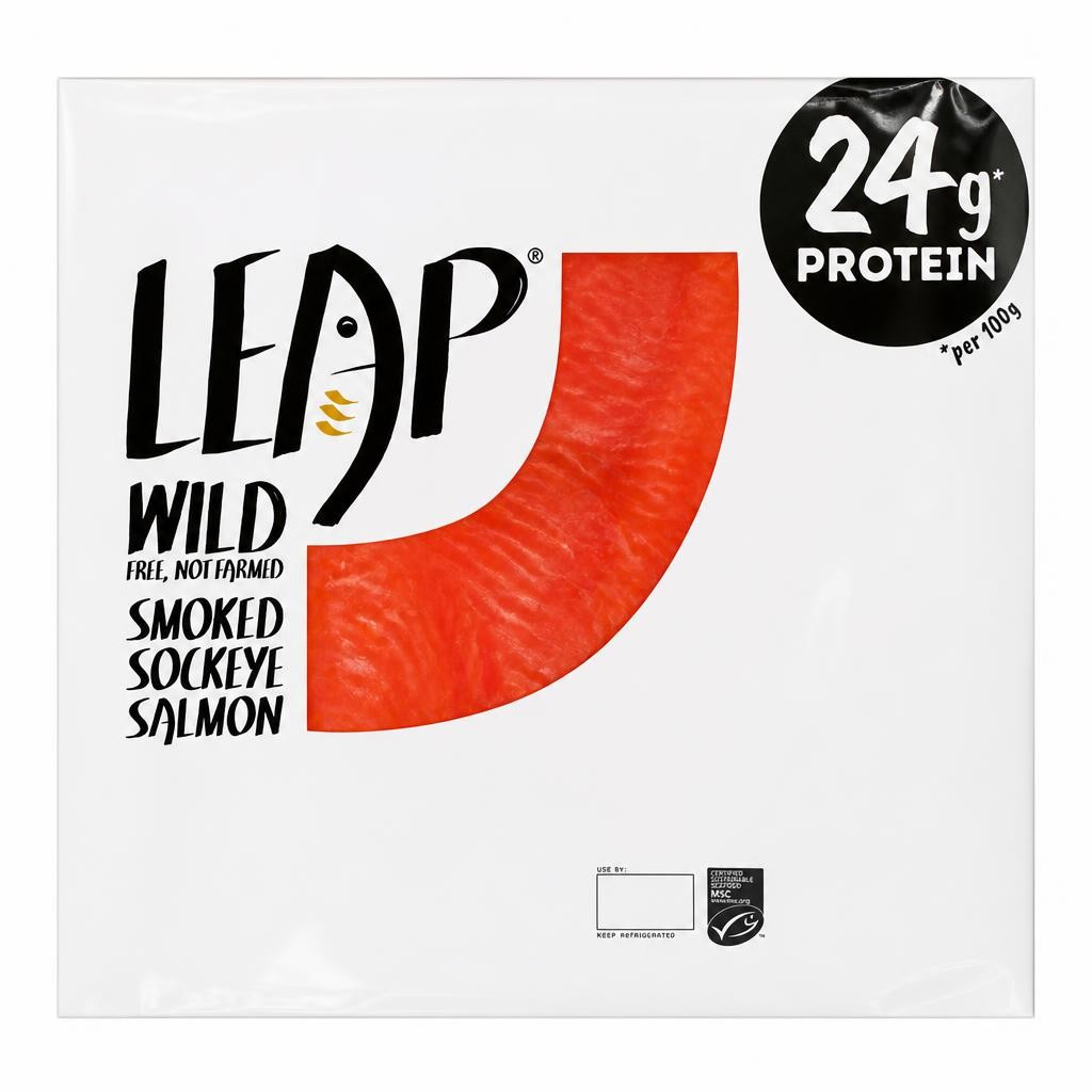 Leap Wild MSC Sockeye Smoked Salmon 100g