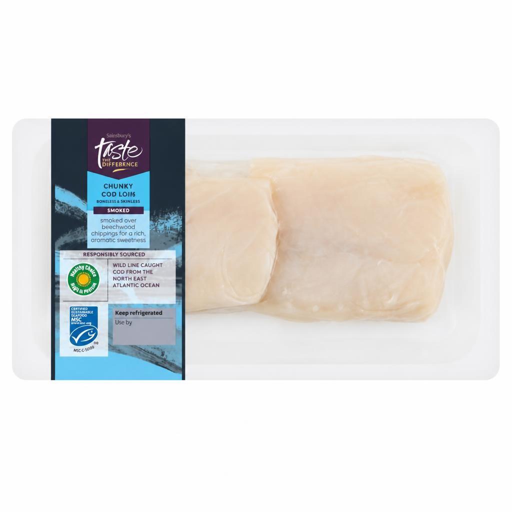 Sainsbury's 230g Smoked Chunky Cod Loin, Taste the Difference