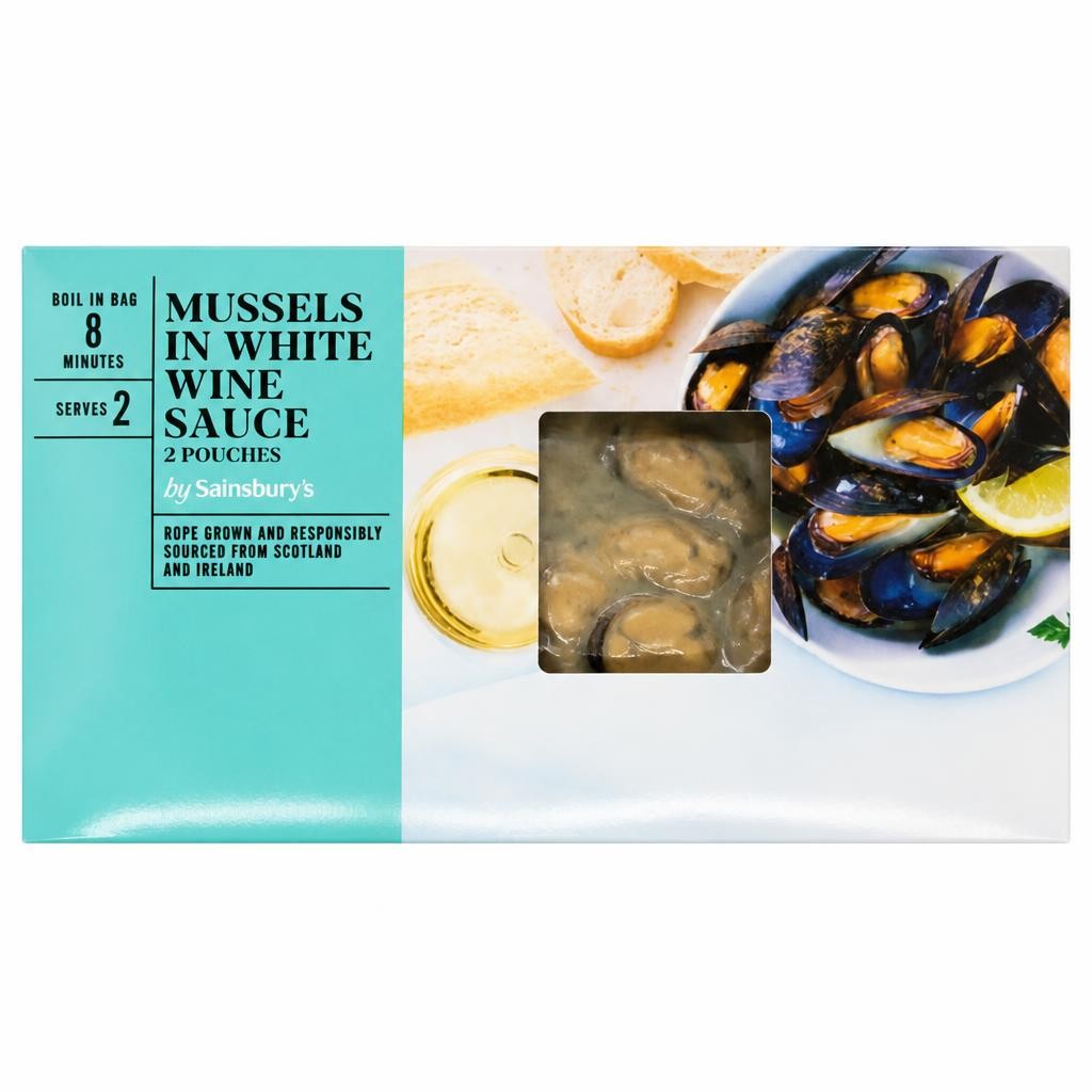 Sainsbury's Scottish Marine Stewardship Council MSC Mussels In White Wine 500g (Serves x2)