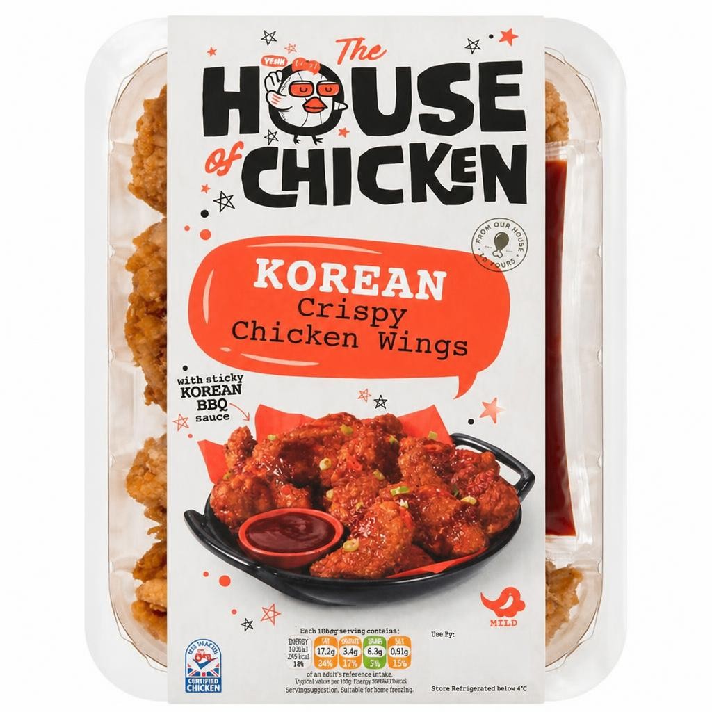 The House of Chicken Korean Crispy Chicken Wings 550g