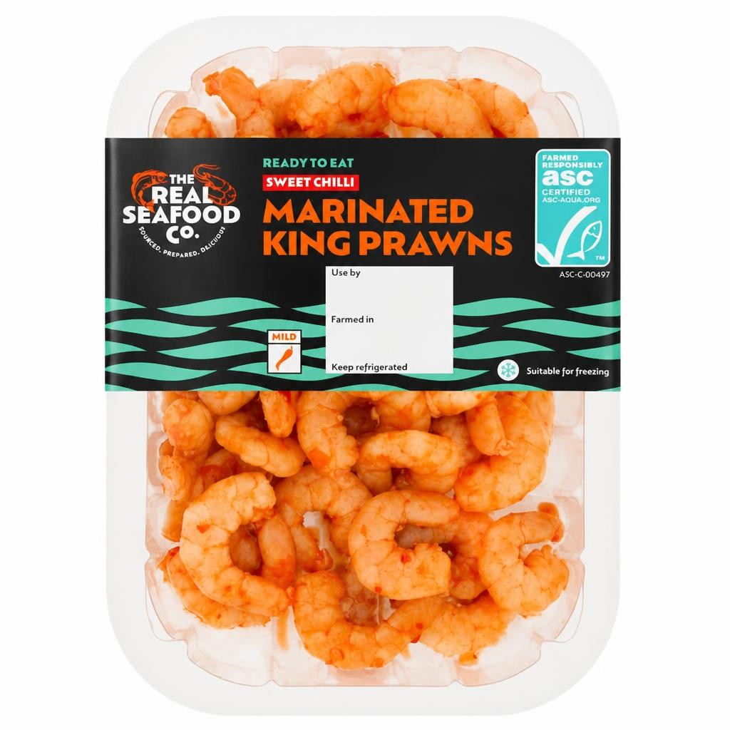 The Real Seafood Co. Sweet Chilli Marinated King Prawns 170g