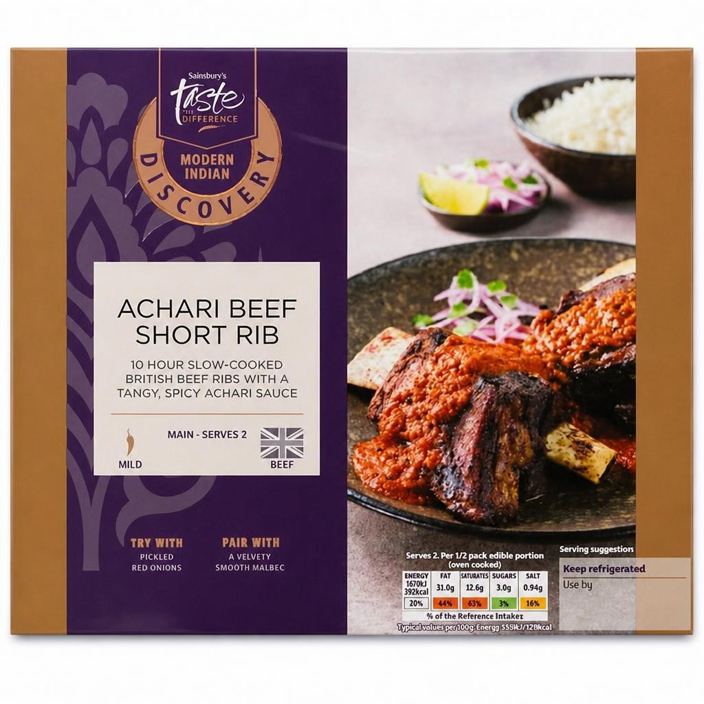 Sainsbury's Discovery 609g Achari Beef Short Rib, Taste the Difference