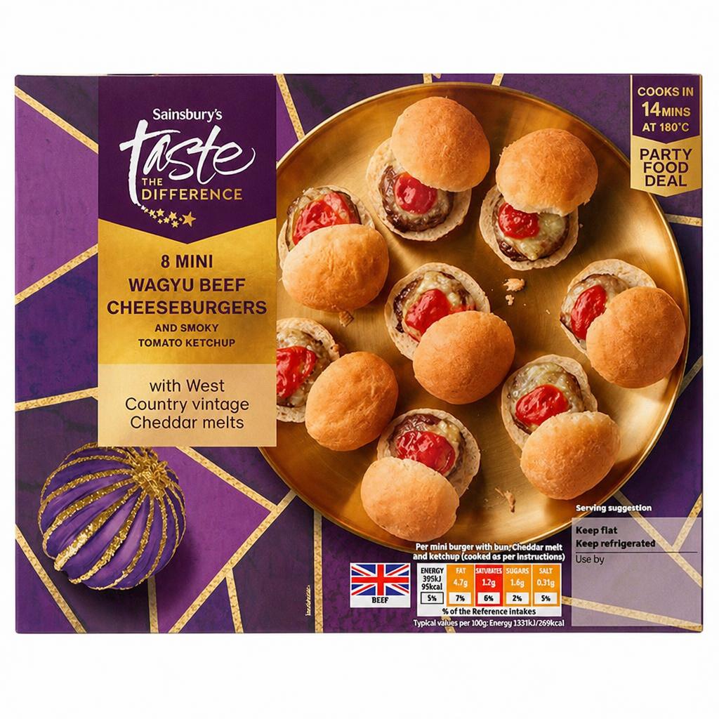 Sainsbury's Mini Wagyu Beef Cheeseburgers, Taste the Difference 286g