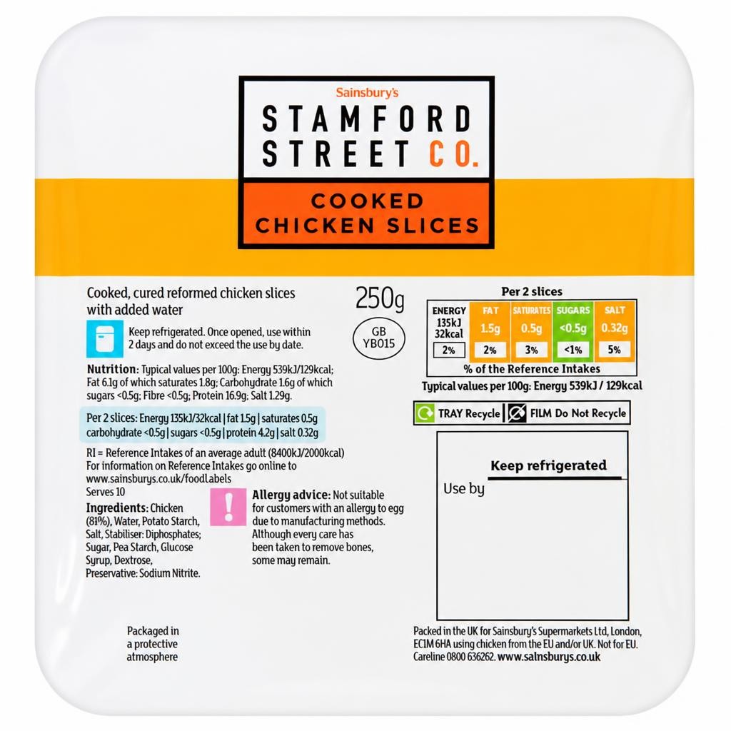 Stamford Street Co. Cooked Chicken 250g
