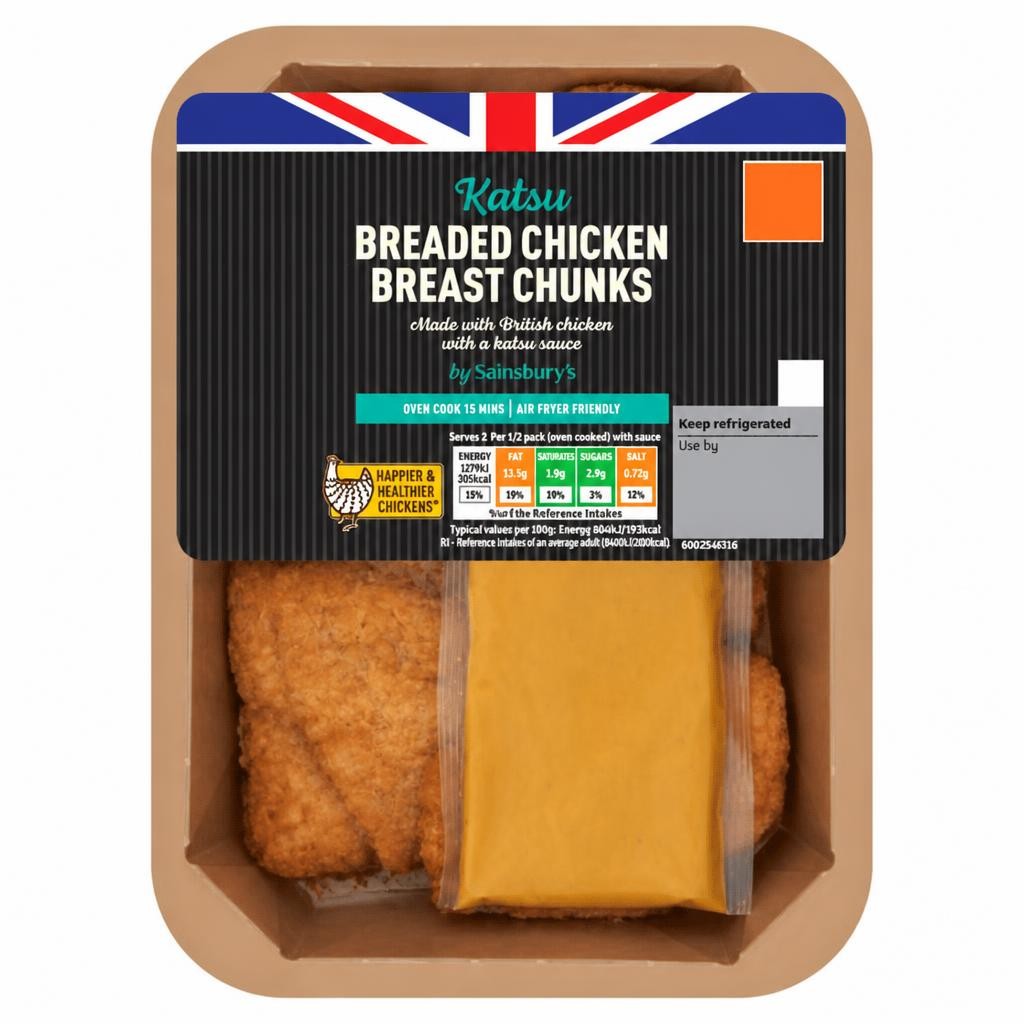 Sainsbury's Katsu Breaded Chicken Breast Chunks 310g