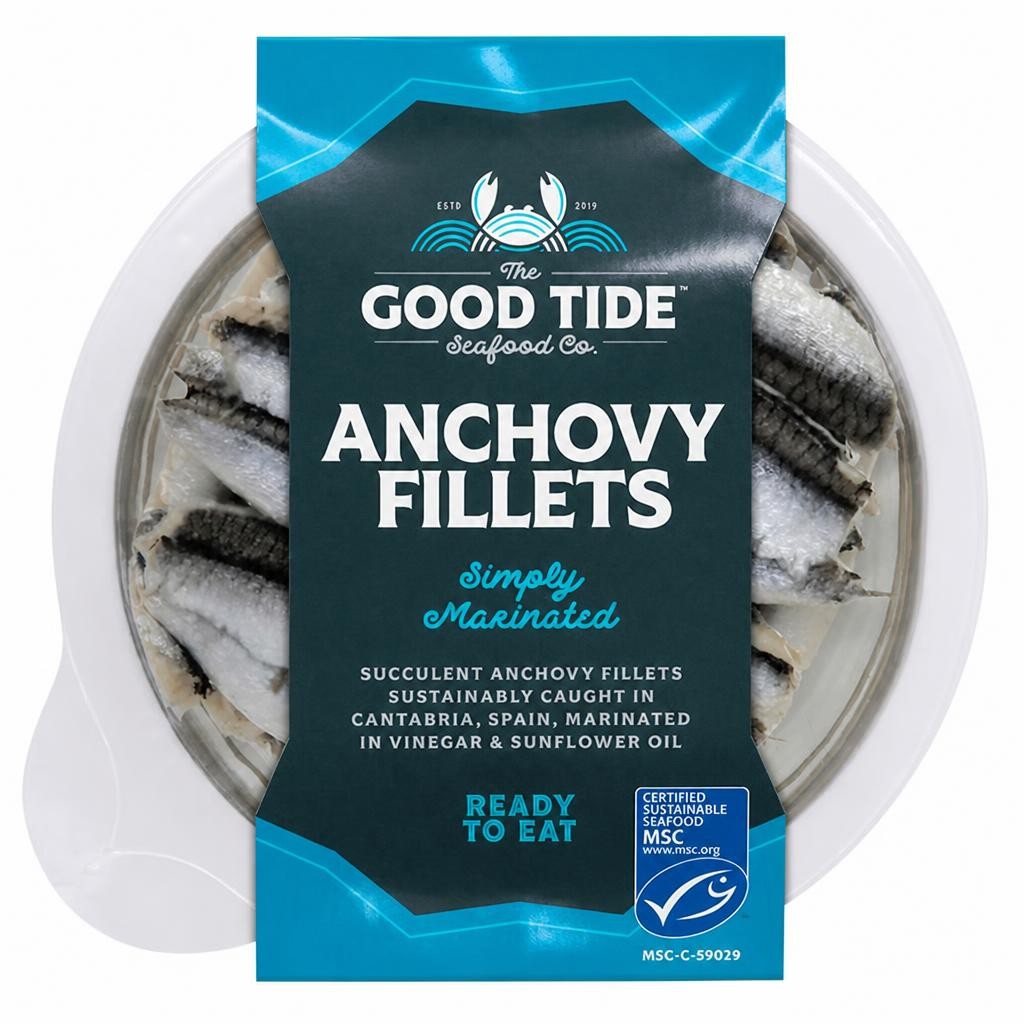The Good Tide Seafood Co. Anchovy Fillets 100g