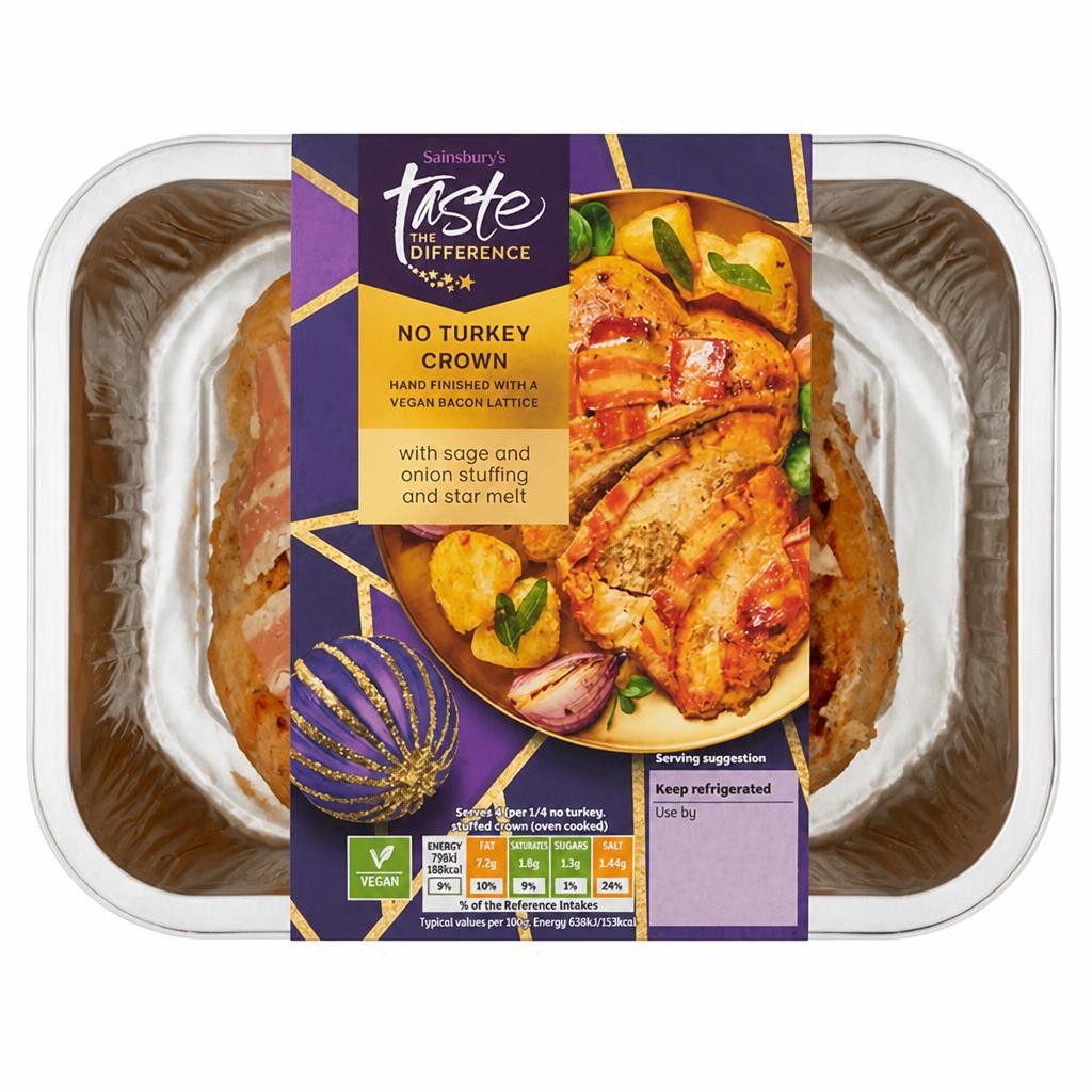 Sainsbury's No Turkey Crown with Sage, Onion Stuffing & Star Melt, Taste the Difference 540g