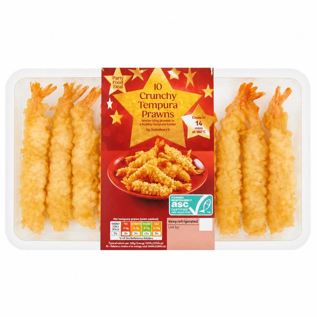 Sainsbury's Crunchy Tempura Prawns x10 150g