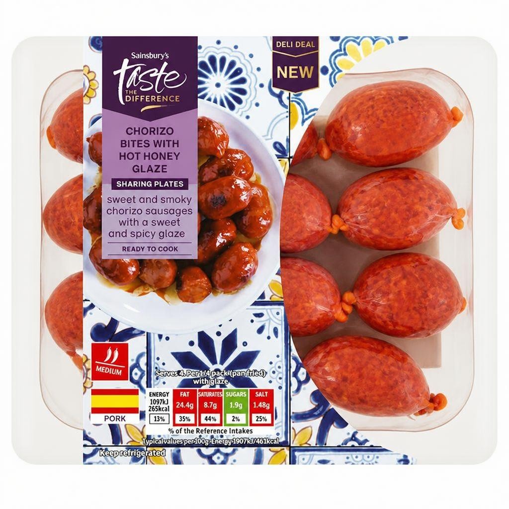 Sainsbury's 230g Chorizo Bites with Hot Honey Glaze, Taste the Difference