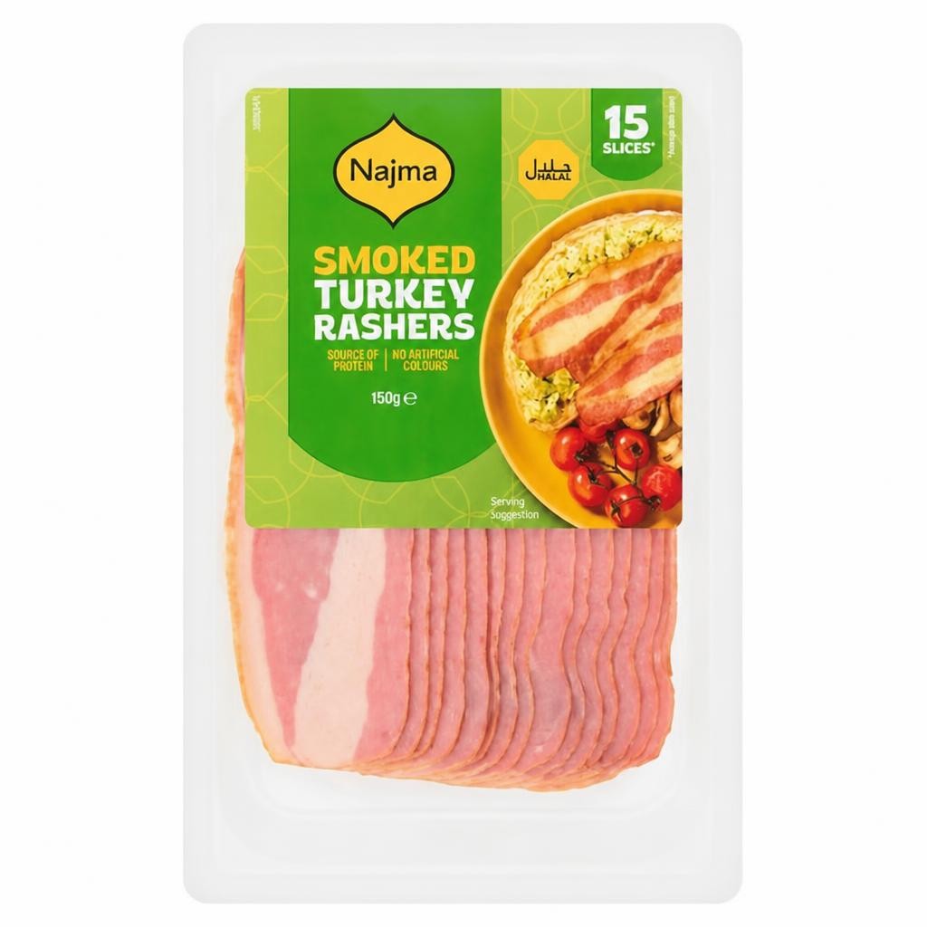 Najma Smoked Sliced Turkey Rashers 150g